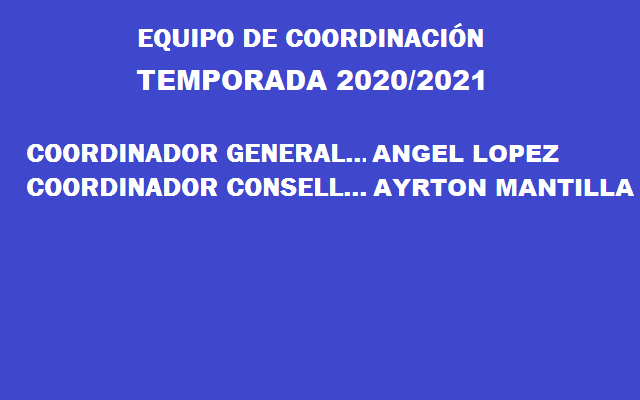 EQUIPO DE COORDINACIÓN 2020-2021