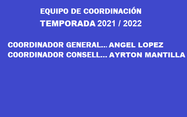 EQUIPO DE COORDINACIÓN 2021-2022