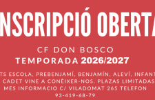 OBERTA INSCRIPCIÓ TEMP. 2026/2027